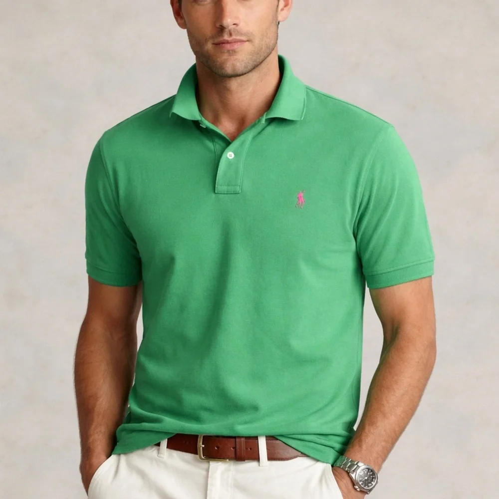 Polo by Ralph Lauren Men's Green Classic Fit Polo Shirt